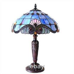 Tiffany Victorian Design Stained Glass Table Desk Lamp 15 Shade 20 Tall