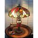 Tiffany Victorian Style Table Lamp Red Stained Glass Bedside Reading Light 25