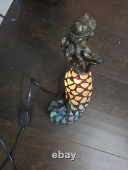 Tiffany Vintage Mermaid Stained Glass Lamp