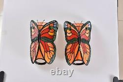 Tiffany Wall Lamp Butterfly Style Stained Glass Wall Light Vintage Decor Fixture