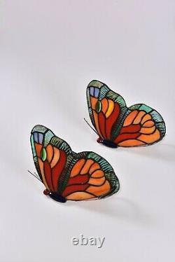 Tiffany Wall Lamp Butterfly Style Stained Glass Wall Light Vintage Decor Fixture