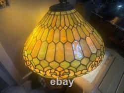 Tiffany era / style hanging lamp Duffner & Kimberly Stained Glass