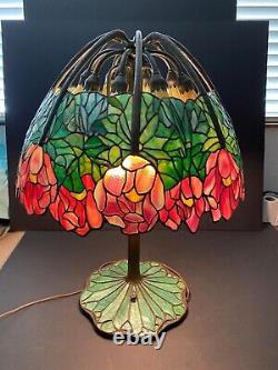 Tiffany lamp reproduction shade and base