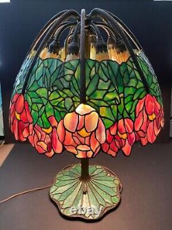 Tiffany lamp reproduction shade and base