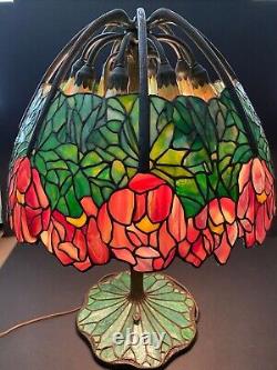 Tiffany lamp reproduction shade and base