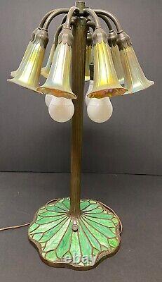 Tiffany lamp reproduction shade and base