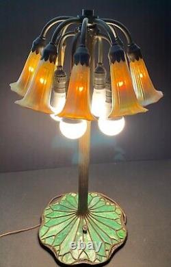 Tiffany lamp reproduction shade and base