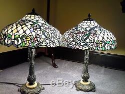 Tiffany lamps stained glass marbel base