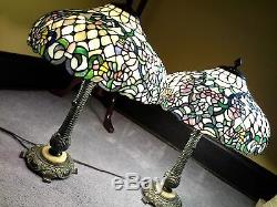 Tiffany lamps stained glass marbel base