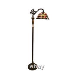 Tiffany-style 1 Light Victorian Reading Stained Glass Floor Lamp 12 Shade