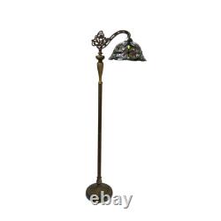 Tiffany-style 1 Light Victorian Reading Stained Glass Floor Lamp 12 Shade