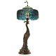 Tiffany Style 29 Jeweled Harlequin Peacock Glass Accent Lamp (blue)