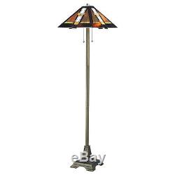 Tiffany-style Aztec Mission Floor Lamp 16 Shade