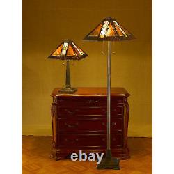 Tiffany-style Aztec Mission Lamp Set 16 Shade