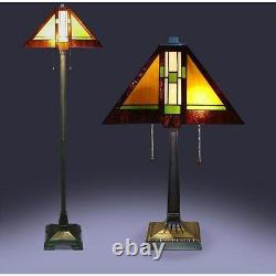 Tiffany-style Aztec Mission Lamp Set 16 Shade