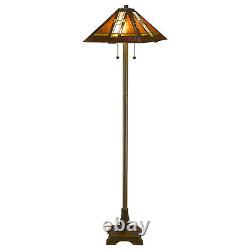 Tiffany-style Aztec Mission Lamp Set 16 Shade