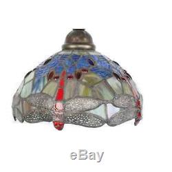 Tiffany-style Dragonfly Bridge Floor Lamp 10 Shade