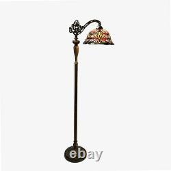 Tiffany-style Floor Lamp Victorian Reading Light 12 Shade BERTRAM
