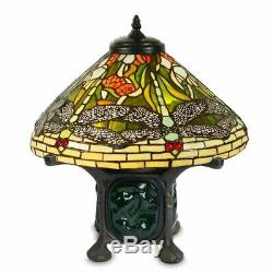 Tiffany-style Green Dragonfly Table Lamp with 16 Shade