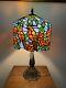 Tiffany-style Love Birds Table Lamp Stained Glass Art -new