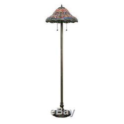 Tiffany-style Peacock Floor Lamp 18 Shade