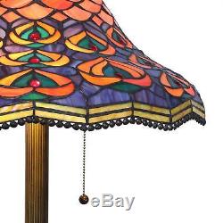 Tiffany-style Peacock Floor Lamp 18 Shade