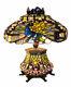 Tiffany-style Peacock Lantern Table Lamp 23 High By 18 Wide 2954#lsh