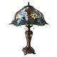 Tiffany-style Roses 3-light Table Lamp 20 Shade Carrell