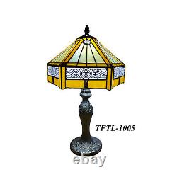 Tiffany style Stained Glass Hexagon Lamp Shade Beautiful Hand Crafted light UK