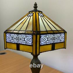 Tiffany style Stained Glass Hexagon Lamp Shade Beautiful Hand Crafted light UK