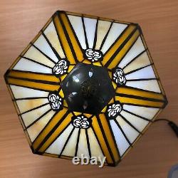 Tiffany style Stained Glass Hexagon Lamp Shade Beautiful Hand Crafted light UK