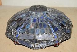 Tiffany style dragonfly lamp shade 15 diameter stained glass floor table light