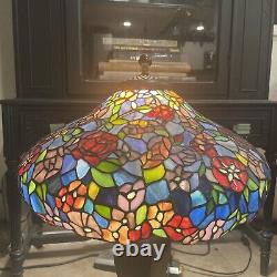 Tiffany style, floral, stained glass lamp shade