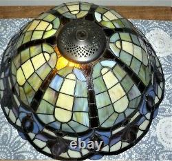 Tiffany style stained glass Lamp shade jeweled 16