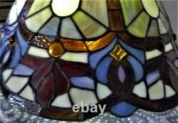 Tiffany style stained glass Lamp shade jeweled 16