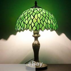 Tiffany style wisteria table lamp light S523 series 18 inch tall green shade E26