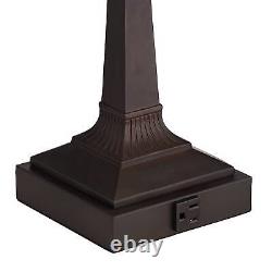 Traditional Piano Banker Desk Table Lamp 17 Outlet Bronze Tiffany Glass Bedroom