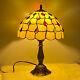 Us Tiffany Table Lamp Yellow Stained Glass Bedside Desk Light For Home 18 Tall