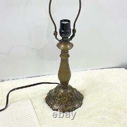 US Tiffany Table Lamp Yellow Stained Glass Bedside Desk Light for Home 18 Tall