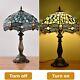 Us Vintage Handcraft Table Lamp Dragonfly Style Stained Glass Desk Lamp 18 Tall