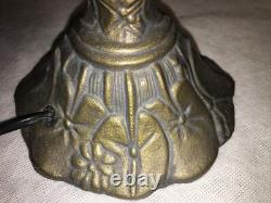 VNTG Stained Glass Colorful Flowers Tiffany Style Table Light Accent Lamp 18 H