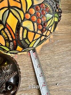 VTG Tiffany Style Stained Glass 2 Light Island Tuscany Kitchen Bar Lamp 33x18