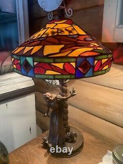 Very Rare Disney Snow White Limited Ed Stained Glass Lamp