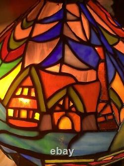 Very Rare Snow White Disney Stained Glass Lamp By Jody Daily & Kevin Kydney