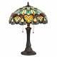 Victorian Design Tiffany Style Stained Glass 2-light Bronze Finish Table Lamp