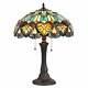 Victorian Design Tiffany Style Stained Glass 2-light Bronze Table Lamp