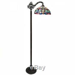 Victorian Stained Glass Reading Floor Lamp Tiffany Style