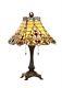 Victorian Style Stained Glass Table Lamp Tiffany Style Shade 16w