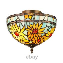 Victorian Style Stained Glass Wall Lamp Tiffany Sunflower Sconce Wall Light