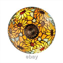 Victorian Style Stained Glass Wall Lamp Tiffany Sunflower Sconce Wall Light